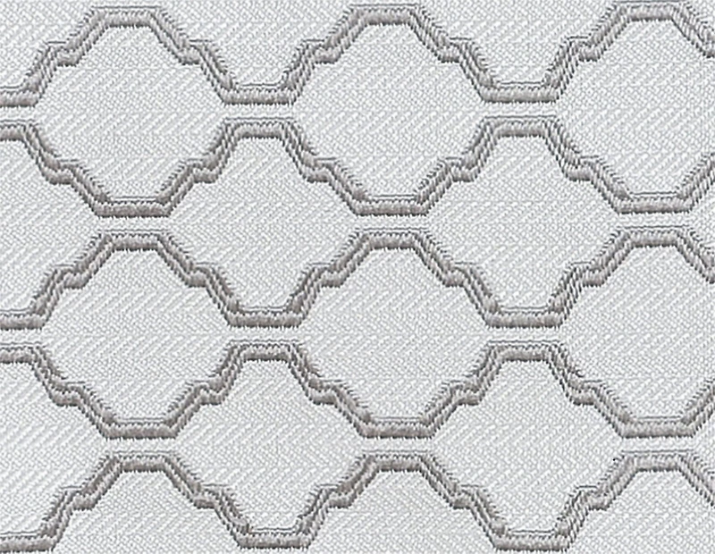 Kate Aurora White & Gray Moroccan Geometric Kitchen Curtain Tier & Valance Set