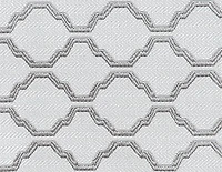 Kate Aurora White & Gray Moroccan Geometric Kitchen Curtain Tier & Valance Set