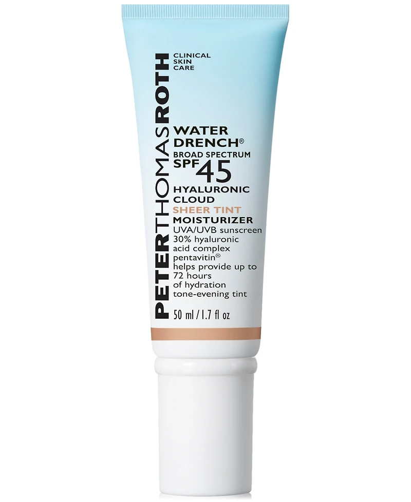 Peter Thomas Roth Water Drench Broad Spectrum Spf 45 Hyaluronic Cloud Sheer Tint Moisturizer