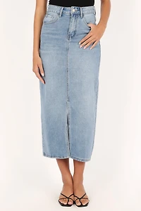 Petal and Pup Dana Denim Midi Skirt