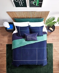 Lacoste Home Court Lines 3-Pc. Comforter Set, Full/Queen