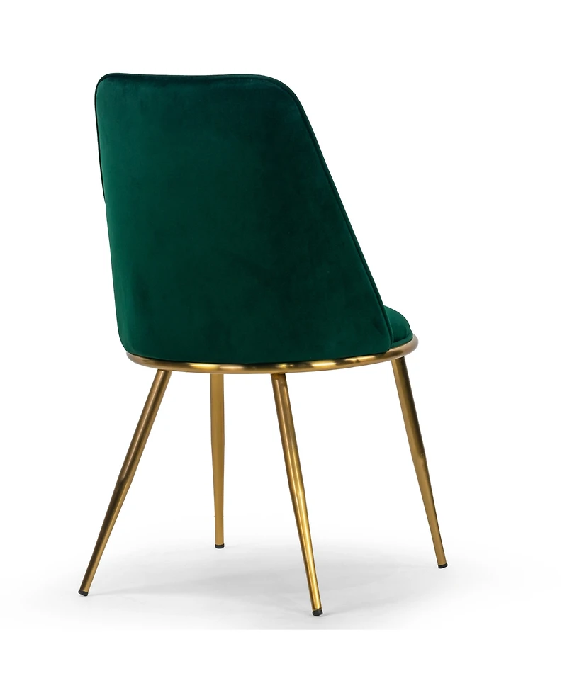 Glamour Home 34" Anzu Fabric, Metal Dining Chair, Set of 2