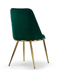 Glamour Home 34" Anzu Fabric, Metal Dining Chair, Set of 2
