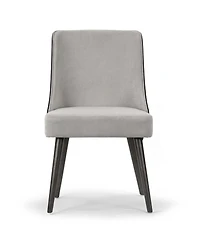 Glamour Home 33.86" Asma Rubberwood, Fabric Dining Chair, Set of 2