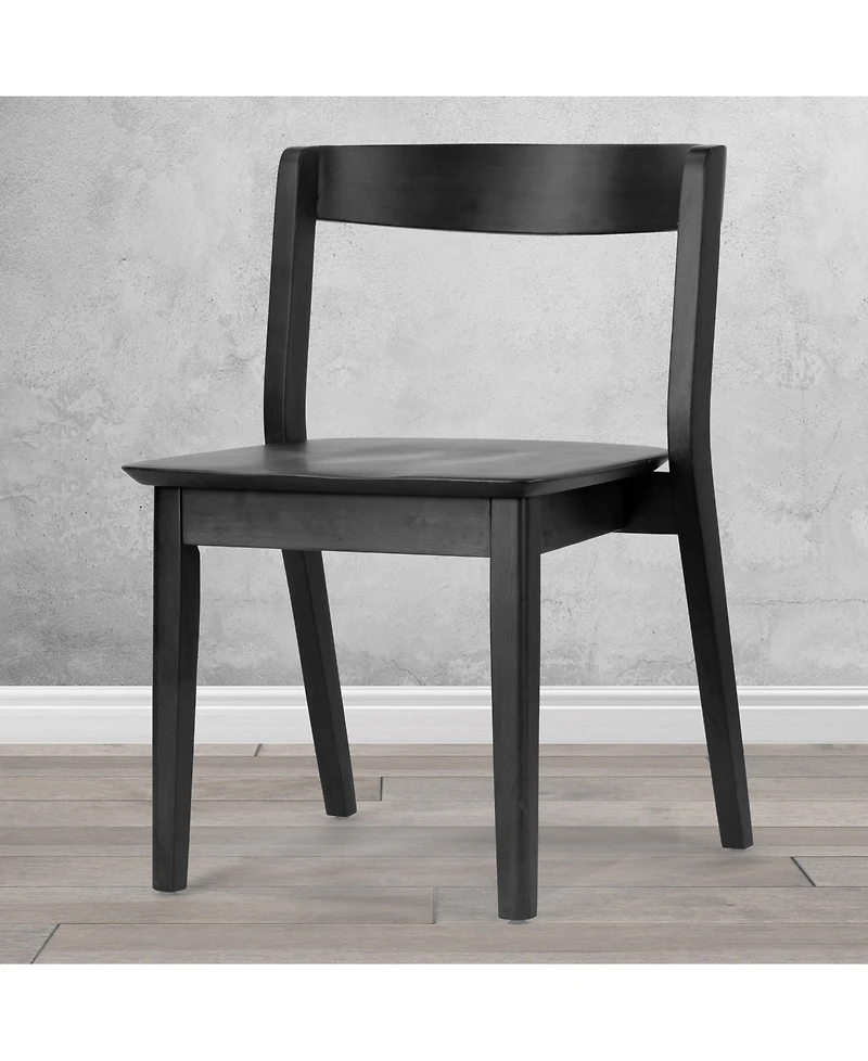 Glamour Home 29.53" Astor Rubberwood Dining Chair, Set of 2