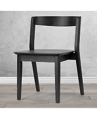 Glamour Home 29.53" Astor Rubberwood Dining Chair, Set of 2