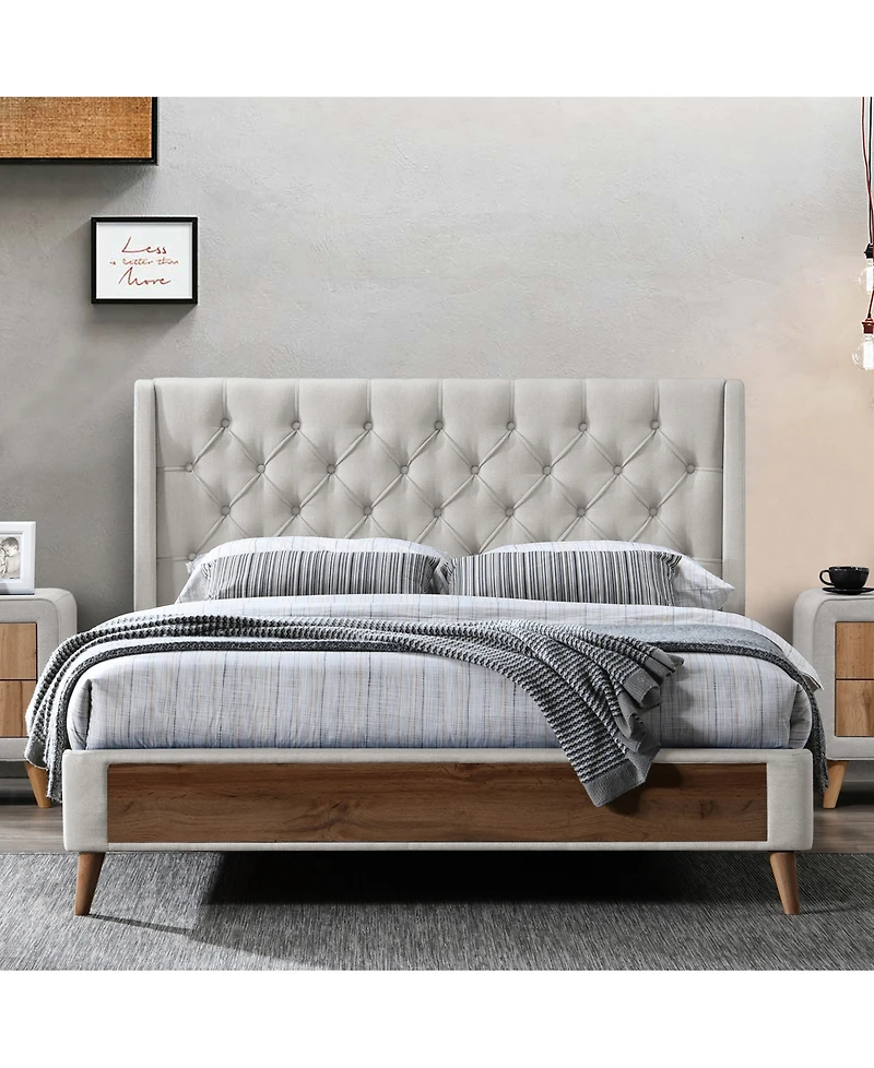 Glamour Home 46.5" Arty Polyester, Rubberwood Twin Bed