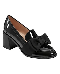 Bandolino Women's Korrar Bow Stacked Block Heel Loafers