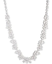 Givenchy Silver-Tone Cubic Zirconia Collar Necklace, 16" + 3" extender
