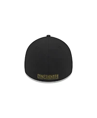 New Era Men's Black Cincinnati Reds 2024 Armed Forces Day 39THIRTY Flex Hat
