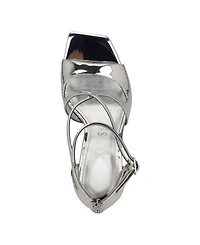 Guess Women's Sella Open Toe Cross Strap Single Sole Heels
