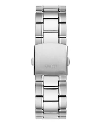 Guess Men's Date Silver Tone Stainless Steel Watch 42 mm