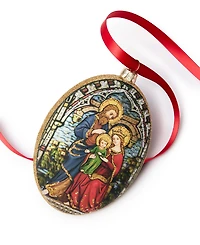 Holiday Lane Blessed Oval Holy Family Ornament, Exclusively at Macy's
