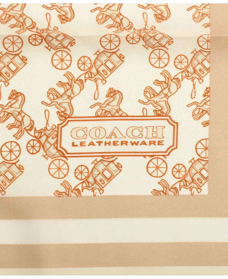Coach 35" Horse Silk Square Scarf