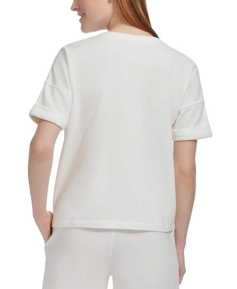 Andrew Marc Sport Women's French Terry Henley Top