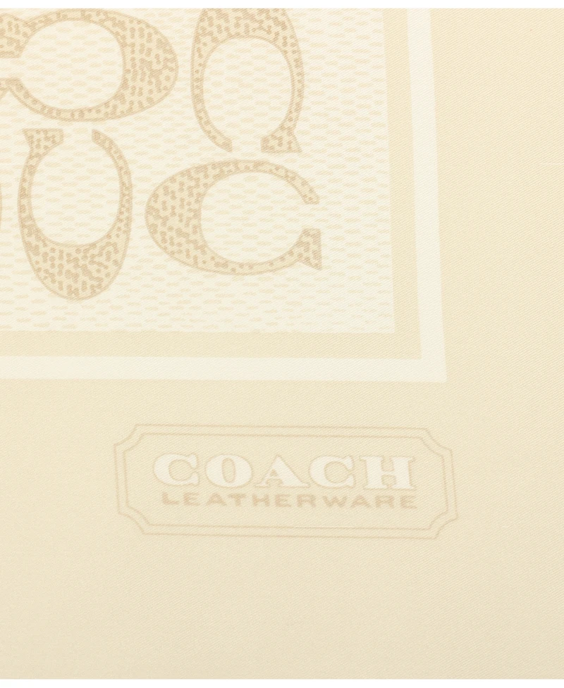 Coach 35" Textured Signature C Printed Silk Square