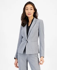 Kasper Women's Stretch Crepe One Button Blazer, Regular & Petite