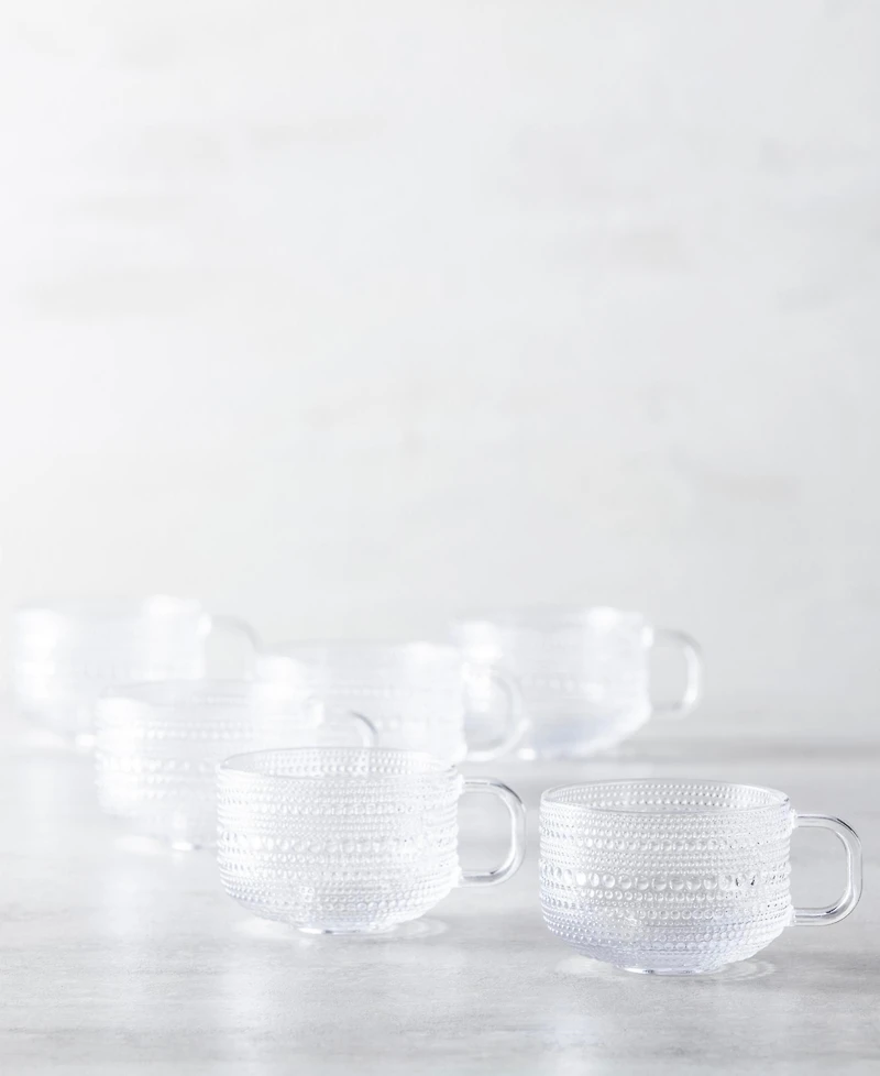 Fortessa Jupiter Clear Tea/Cappuccino Cup 13.5oz, Set of 6