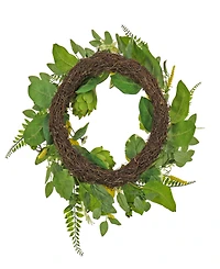 National Tree Company 22 Daisy, Artichoke and Lemon Wreath