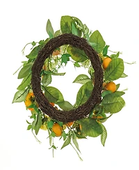 National Tree Company 24 Lemons, Hydrangeas and Buttercups Wreath