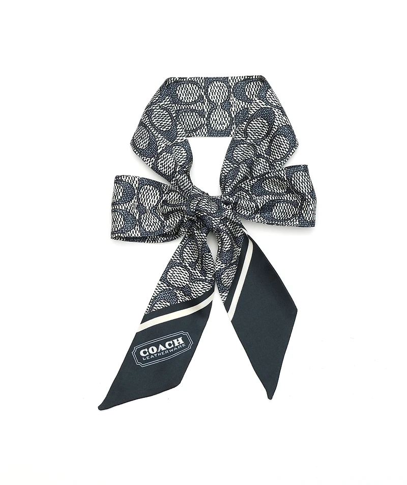 Coach 50" Textured Signature C Printed Silk Skinny