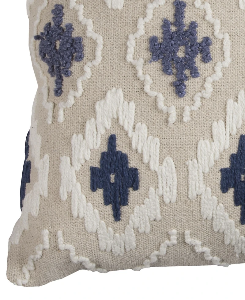 Rizzy Home Ikat Polyester Filled Decorative Pillow, 20" x 20"