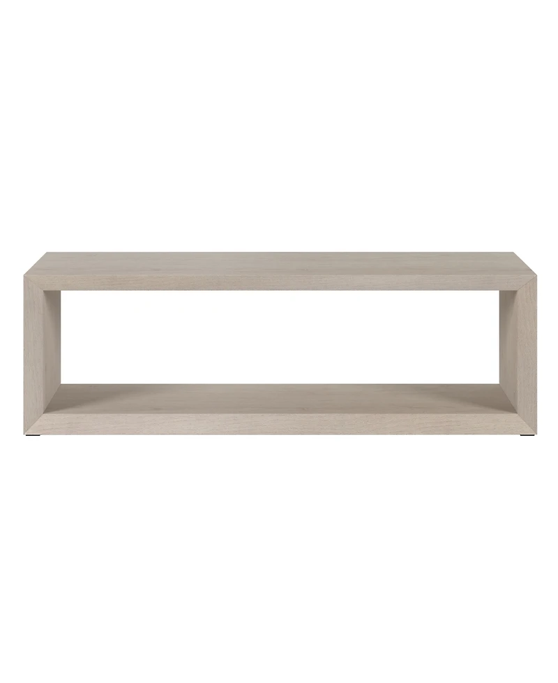 Hudson & Canal Osmond 58" Wide Rectangular Coffee Table in Alder White