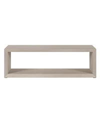 Hudson & Canal Osmond 58" Wide Rectangular Coffee Table in Alder White