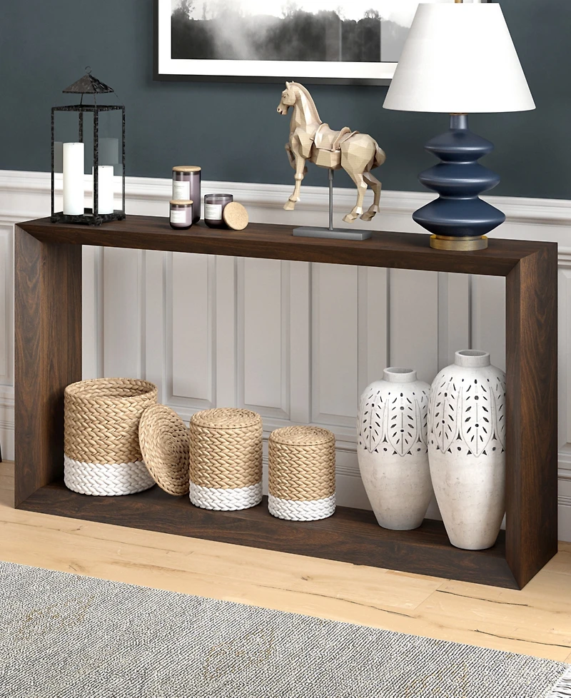 Hudson & Canal Osmond 55" Wide Rectangular Console Table in Alder