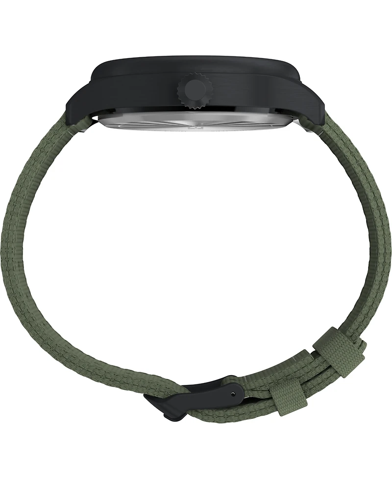 Timex Men's Expedition Field Quartz Analog Green material Strap 43mm Round Watch