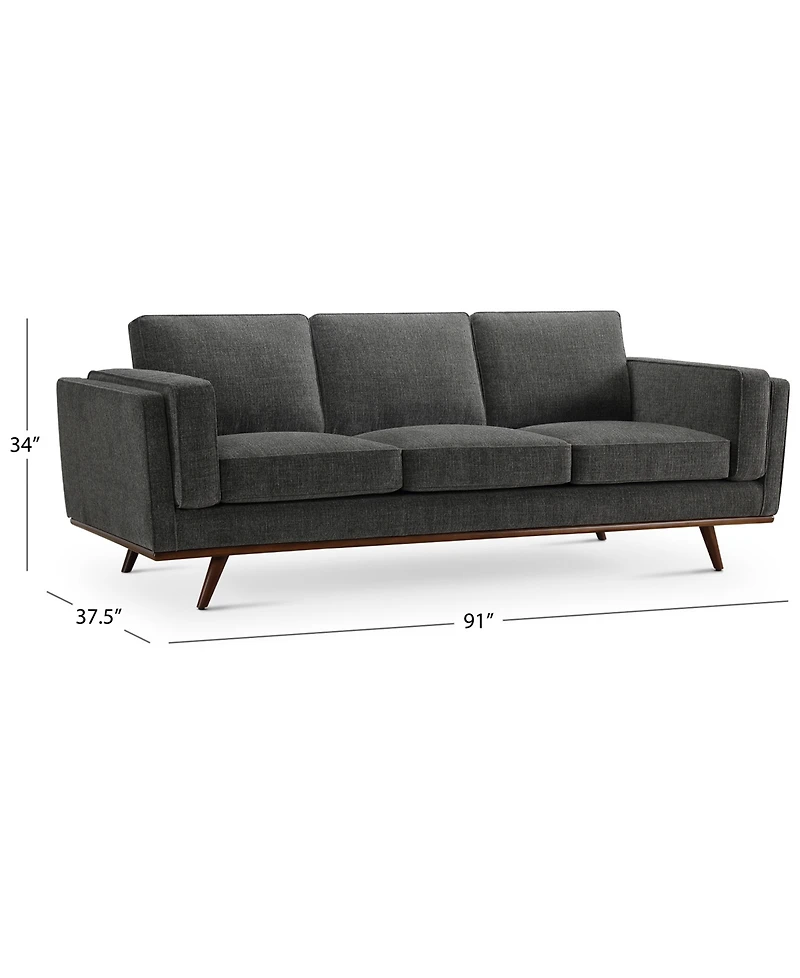 Abbyson Living Venice 91" Modern Fabric Sofa
