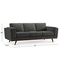 Abbyson Living Venice 91" Modern Fabric Sofa