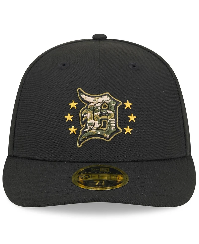 New Era Men's Black Detroit Tigers 2024 Armed Forces Day Low Profile 59FIFTY Fitted Hat