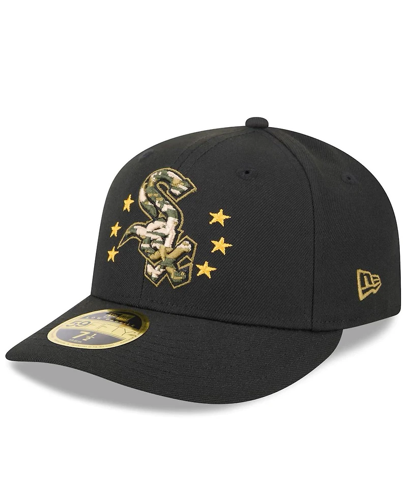 New Era Men's Black Chicago White Sox 2024 Armed Forces Day Low Profile 59FIFTY Fitted Hat