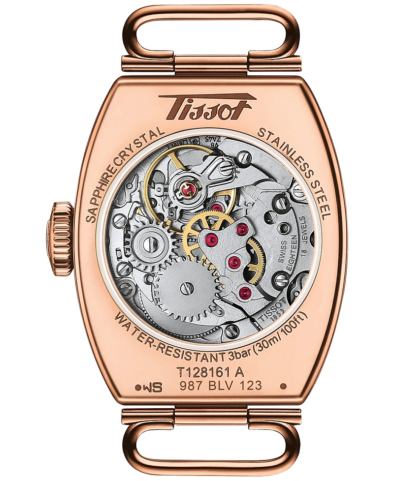 Tissot Women's Swiss Automatic Porto Brown Leather Strap Watch 22mm