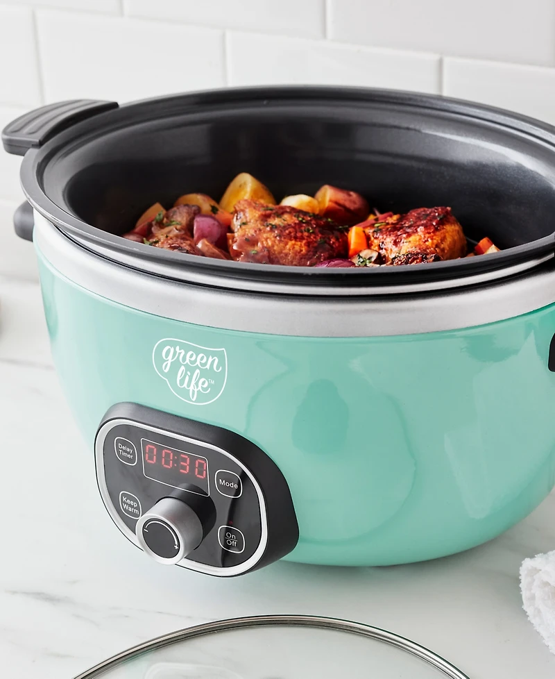 GreenLife Cook Duo Healthy 6qt Ceramic Nonstick Slow Cooker
