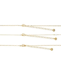 Unwritten Natural Pearl Cubic Zirconia Heart Layered Necklace Set