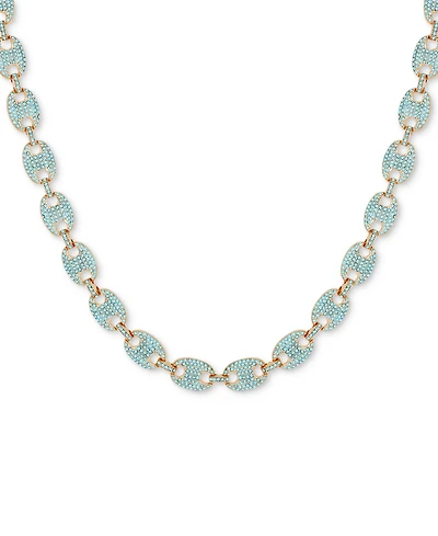 Guess Gold-Tone Pave Link Statement Necklace