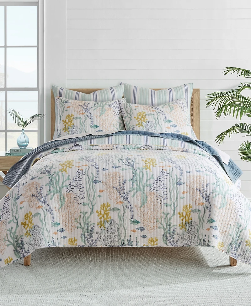 Levtex Ocean Meadow Reversible -Pc. Quilt Set