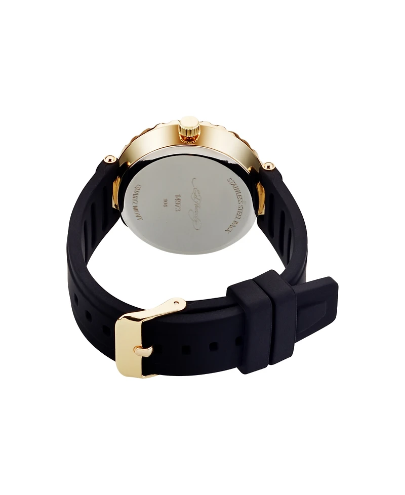 Ed Hardy Women's Quartz Matte Black Silicone Strap Analog Watch 36mm