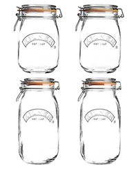 Kilner Set of 4 Round Clip Top Jars