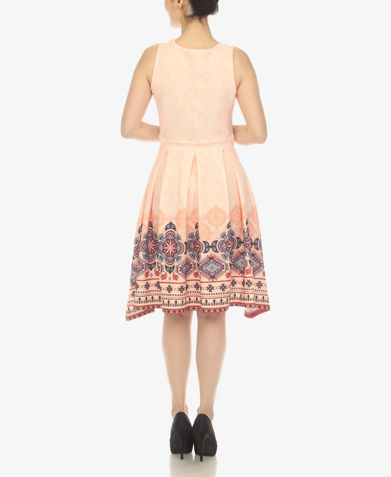 Women's Fit and Flare Knee Length Dress