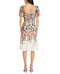 Maggy London Women's Printed Sweetheart-Neck Fit & Flare Dress