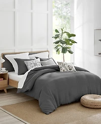 Levtex Mills Waffle Textured 3-Pc. Duvet Cover Set, Full/Queen