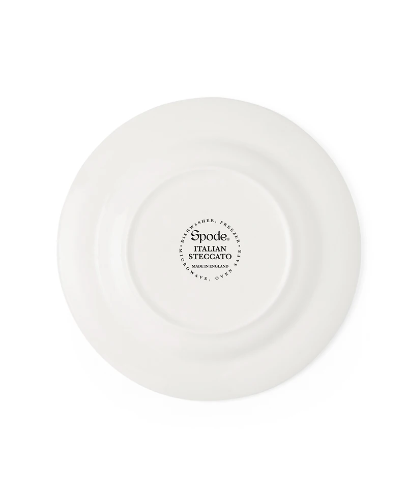 Spode Blue Italian Steccato Espresso Cup and Saucer, Set of 4