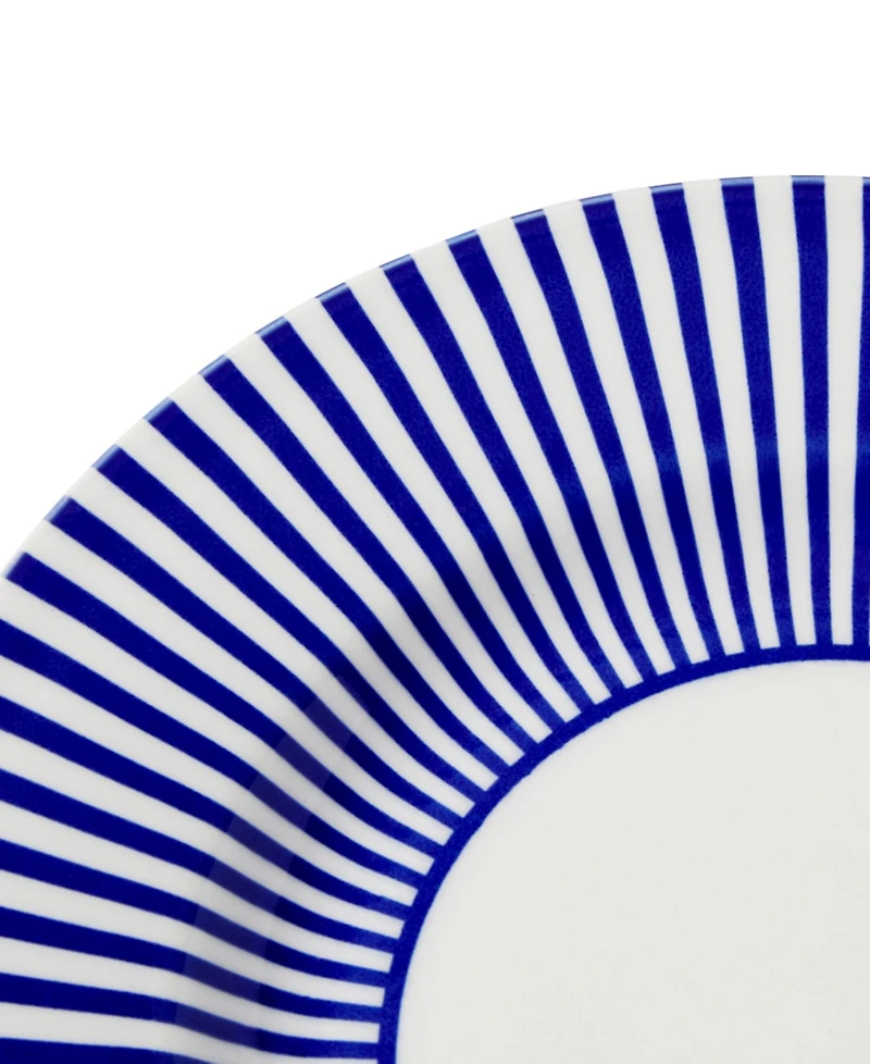 Spode Blue Italian Steccato Salad Plates, Set of 4