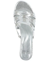 Jones New York Women's Kaleena Embellished Kitten Heel Dress Sandals
