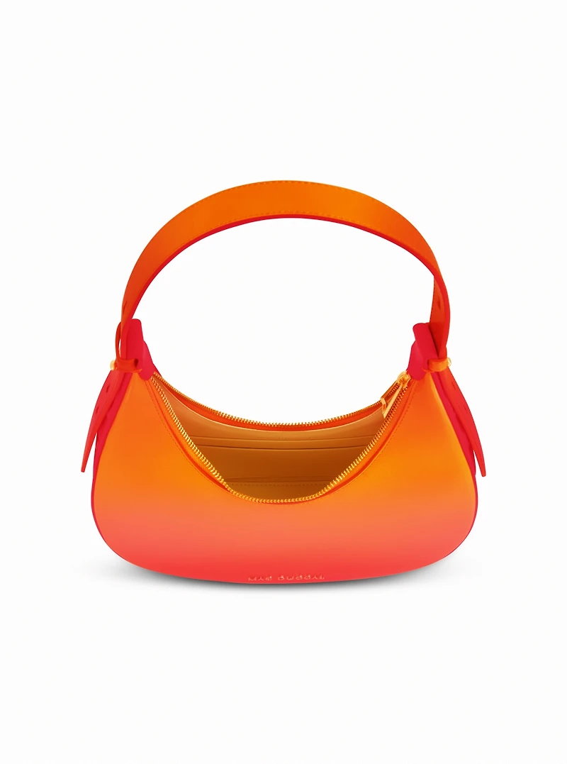 Ombre Leather Hobo Shoulder Bag