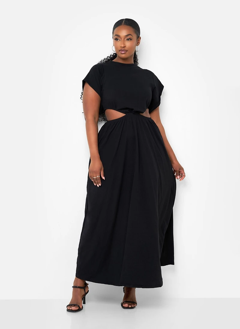 Rebdolls Women's Plus Desires Cut Out Maxi A Line Dress