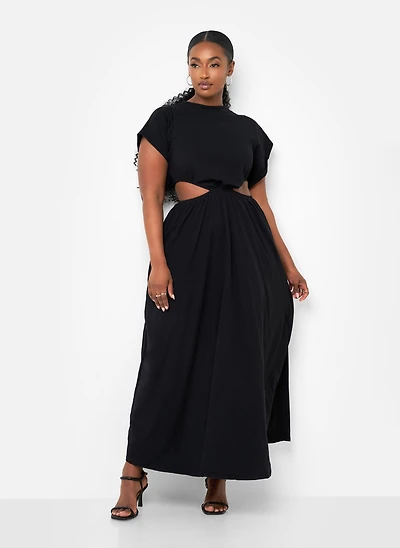 Rebdolls Women's Plus Desires Cut Out Maxi A Line Dress